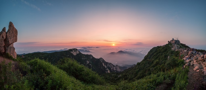 风光-泰山-日出-泰山-山脉 图片素材