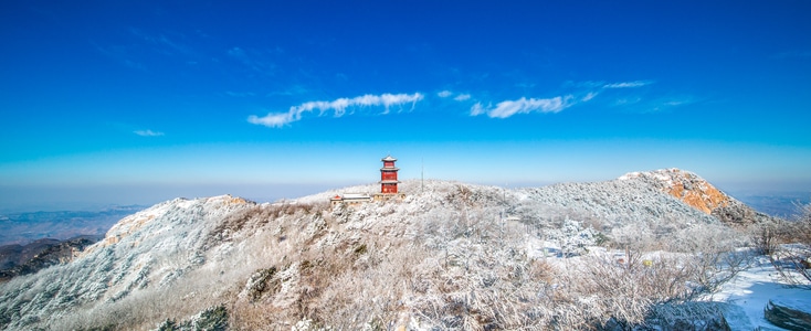 风光-泰山-雪-泰山-山 图片素材