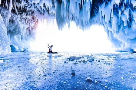 旅行-贝加尔湖-图一乐-冰冻-运动 图片素材