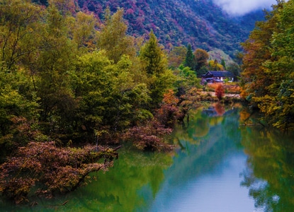秋色-风光-图一乐-旅行-湖北 图片素材