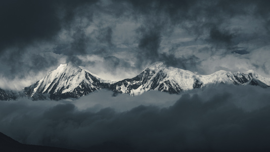 雪世界-雪-雪山-贡嘎山-山峰 图片素材