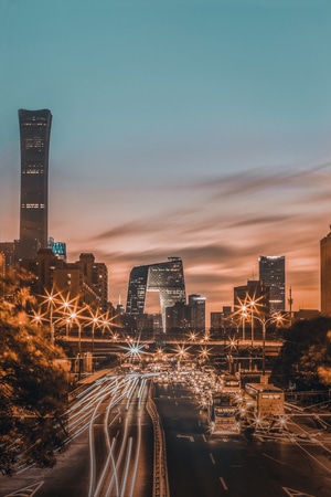 风光-川行不止-城市夜景-夕阳-日落 图片素材