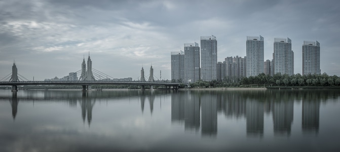 城市-北京-城市天际线-天际线-河流 图片素材