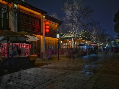老门东-手机-建筑-房屋-夜景 图片素材