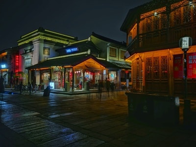 老门东-手机-建筑-房屋-夜景 图片素材