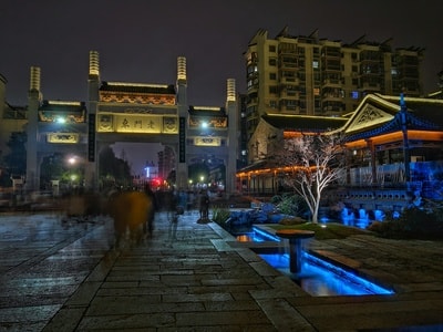 老门东-手机-老门东-夜景-楼房 图片素材