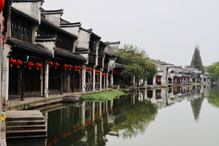 旅行-街头-古镇-小镇-河流 图片素材