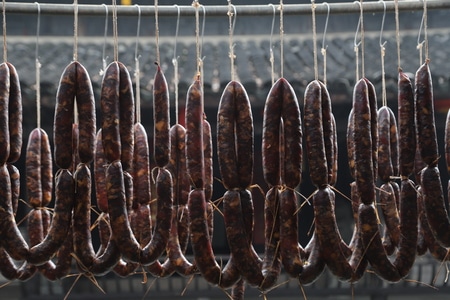 年味-你好2020-食物-香肠-美食 图片素材