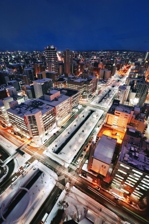 我要上封面-旅行-日本-札幌-夜景 图片素材