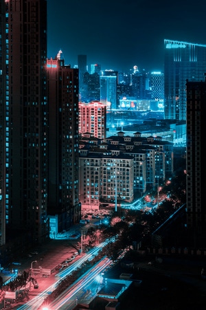 夜景-光影-城市-武汉-建筑 图片素材