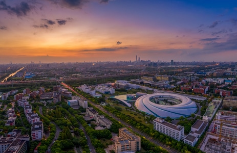 7日打卡挑战-上海浦东-ssrf-夜景-科技 图片素材