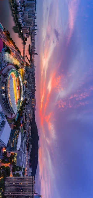 城市夜景-夜景-建筑-晚霞-日落 图片素材