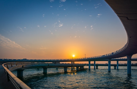 日落-海湾-风光-城市风光-旅行 图片素材