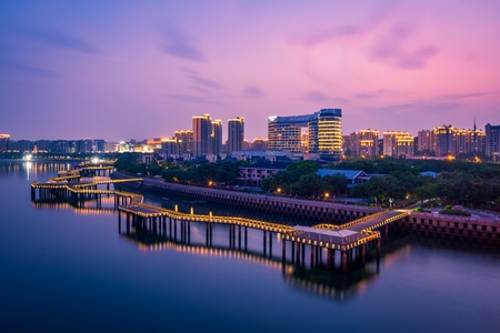 城市风光-厦门-桥梁-地标-夜景 图片素材