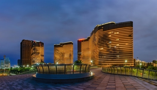 蓝调-城市夜景-夜景-海沧-厦门 图片素材
