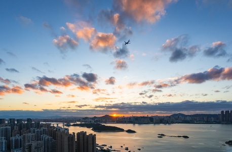厦门-日出-色彩-风光-城市 图片素材