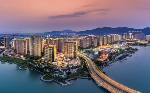 城市夜景-夜景-建筑-日落-风光 图片素材