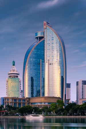 筼筜湖-城市色彩-夏天-建筑-厦门 图片素材