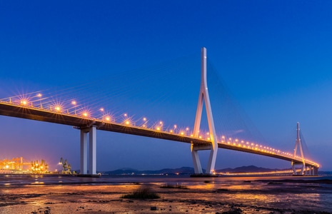 海滩-夜色-日落-蓝调-看你的城市 图片素材