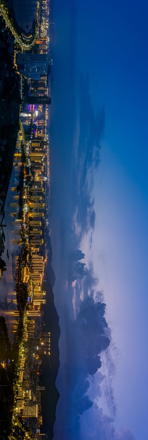 全景-海湾-夜景-城市夜景-风光 图片素材