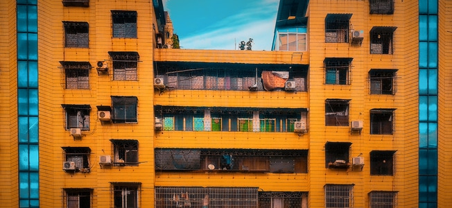 城市色彩-建筑-城市-住房-正面 图片素材