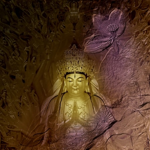 光影-色彩-创意-画意摄影-菩萨 图片素材