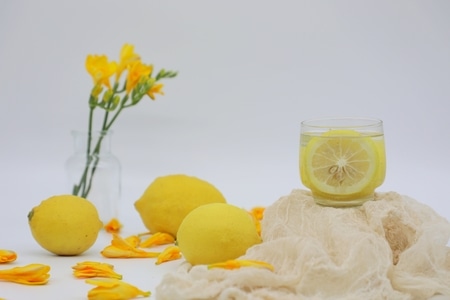 柠檬-水-花-黄色-柠檬 图片素材