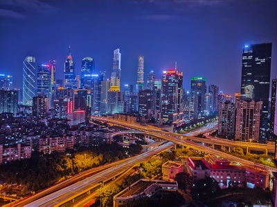 建筑-城市-手机摄影-夜景-广州 图片素材