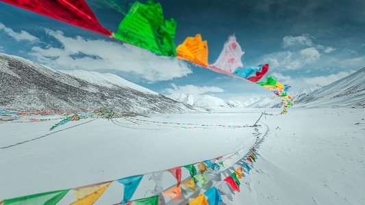 真言-唵嘛呢叭咪吽-经幡-风景-风光 图片素材