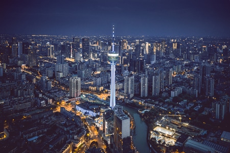 成都市-爬楼-风光-成都-夜拍 图片素材