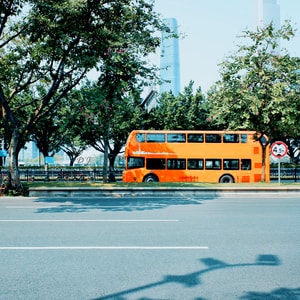 旅行-华为手机摄影-道路-马路-公交 图片素材