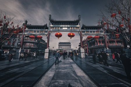 旅行-北京-前门-建筑-牌坊 图片素材