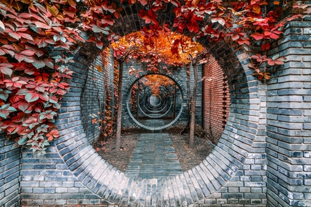 北京-旅行-砖-透视-圆拱门 图片素材