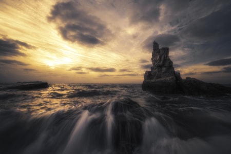 大连-大海-海景-海岸线-风光 图片素材