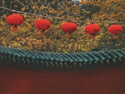 你好2020-手机摄影-武侯祠-墙-红墙 图片素材