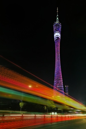 手机摄影-夜景-夜景-小蛮腰-广州塔 图片素材