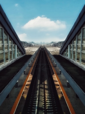 你好2020-手机摄影-创意后期-铁轨-轨道 图片素材