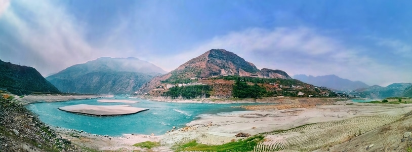 手机摄影-全景模式-大渡河-四川汉源-风光 图片素材