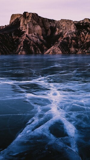 风光-冰裂-风景-冰层-冰面 图片素材