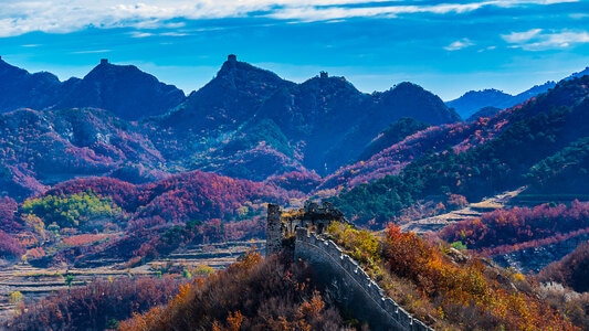 你好秋天-长城-风景-风光-美景 图片素材