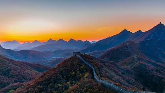 你好秋天-长城-风景-风光-美景 图片素材