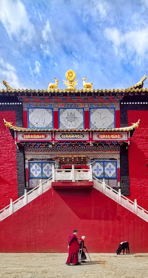 川西-观音寺-寺庙-寺院-藏族 图片素材
