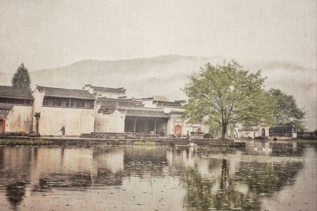 安徽-呈坎-古村-中国风-手机 图片素材