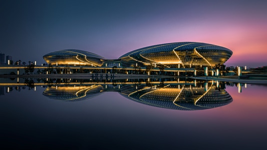 南京-江苏大剧院-夜景-奥体中心-建筑 图片素材