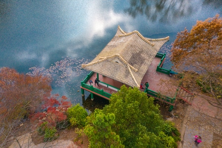 倒影-水面-建筑-南京-中山陵 图片素材