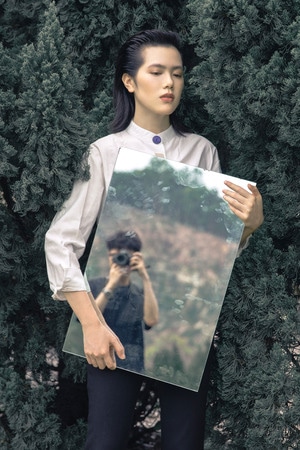 旧照片-花园-女人-女性-美女 图片素材