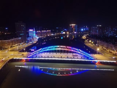 承德-桥-夜景-城市-夜景 图片素材
