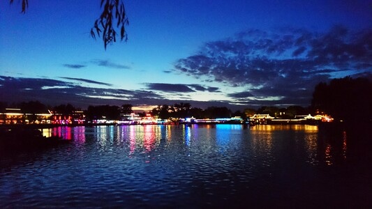 北京-夜景-后海-什刹海-旅行 图片素材