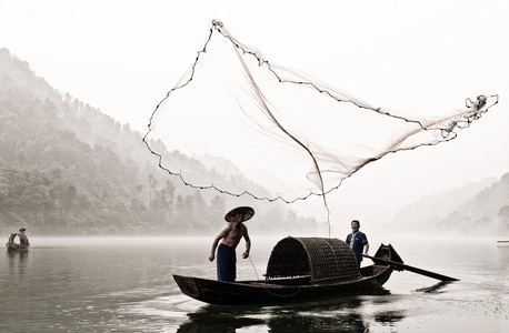 旅行-雾-小东江-湖-湖泊 图片素材