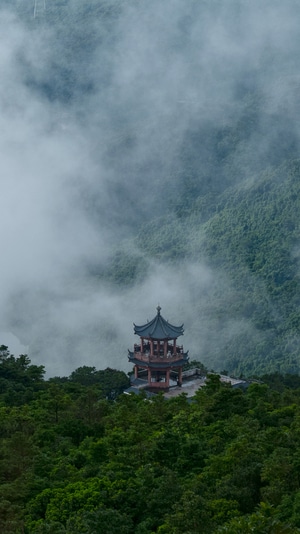 云雾-亭台楼阁-风景-凉亭-亭楼 图片素材
